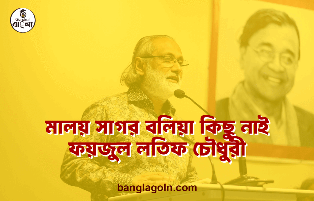 মালয় সাগর বলিয়া কিছু নাই - ফয়জুল লতিফ চৌধুরী