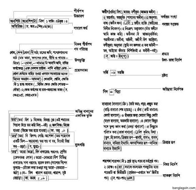 ভুক্তি ও শীর্ষ শব্দ